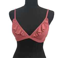 Used, Maaji Bikini Top Pink Ruffle Dainty Reversible Beach Swimsuit Triangle Medium for sale  Shipping to South Africa