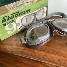 Vintage Stadium Motorcycle Goggles Unworn No. 9. In Box & Label Made In England for sale  Shipping to South Africa