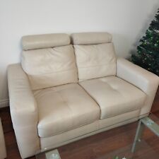 Cream leather seater for sale  SOUTHAMPTON