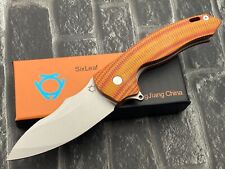 Used, Sixleaf SL-02-Orange Folding Knife 8.07In VG-10 Blade G10 Fast Open Camping Tool for sale  Shipping to South Africa