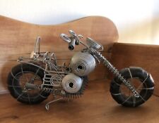 Wire Metal Motorcycle Motorbike Banana Boat Ltd Uganda Handcrafted Art Sculpture for sale  Shipping to South Africa