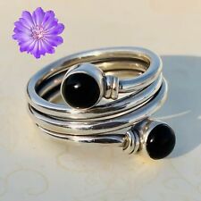 Black Onyx Gemstone 925 Silver Ring Handmade Jewelry Ring All Size for sale  Shipping to South Africa