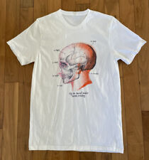 Usado, Skull Camiseta Tamanho Médio engraçado Caveira diagrama gráfico Serigrafia Branca comprar usado  Enviando para Brazil