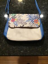 Bolsa de mão Nine West branca e azul multicolorida floral bolsa tote tiracolo, usado comprar usado  Enviando para Brazil