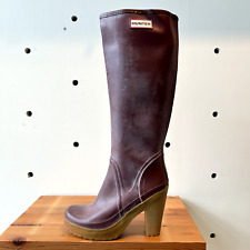 glossy hunter boots red for sale  Portland