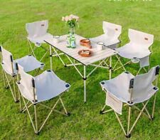 Conjunto de cadeira dobrável mesa e cadeiras para acampamento ao ar livre (1 mesa + 4 cadeiras) comprar usado  Enviando para Brazil