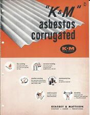 Brochure - Keasby & Mattison K&M Asbestos Corrugated Roofing Siding c1960(AF162) for sale  Shipping to South Africa