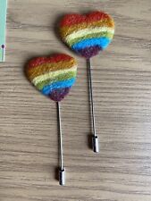 Rainbow heart stick for sale  HALIFAX