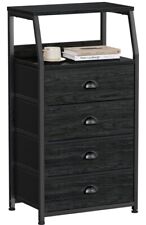 Furnulem Tall 4 Drawers Dresser, Vertical Storage Tower, Side Table Black for sale  Shipping to South Africa