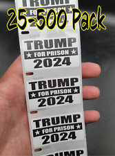 Pacote com 25-500 adesivos decalques Joe "TRUMP FOR PRISON 2024" eleger biden qualquer um, usado comprar usado  Enviando para Brazil