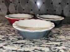 Usado, Crofton Ramekins Tart Dishes Pie Mini Quiches Conjunto de 3 Vermelho Cinza comprar usado  Enviando para Brazil