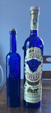  Botella vacía de tequila azul cobalto Corralejo Reposado con lote de (2) corcho  segunda mano  Embacar hacia Argentina