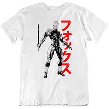 Camiseta retrô cinza sólido Fox Metal Gear jogo jogos presente nova comprar usado  Enviando para Brazil