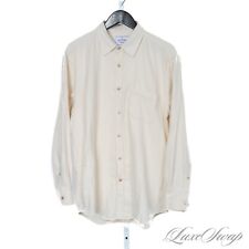 Camisa portuguesa flanela creme marfim off white sarja escovada botão para baixo GG sem reserva comprar usado  Enviando para Brazil