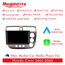 GPS estéreo automático 9” Android 13 Carplay unidade principal para Honda Civic 2001-2005 comprar usado  Enviando para Brazil