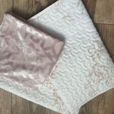 Pillow Shams/Cases 2 King Cottage Floral Shams,Pink Square Sham with Velvet  for sale  Shipping to South Africa