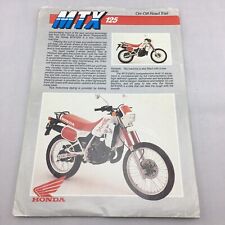 Honda mtx125 motorcycle for sale  CARLISLE