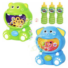 2 Pack Automático Crianças Bubble Maker Hippo e Elefante Três 8 OZ Bubble Solution comprar usado  Enviando para Brazil