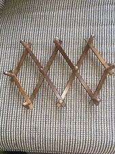 Vintage wooden 10-peg expandable accordion style coat mug hat rack for sale  Shipping to South Africa