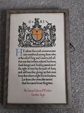 Ww1 memorial certificate for sale  EXMOUTH