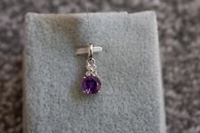 AAA Kariba Amethyst & Diamond Sterling Silver Pendant only for sale  Shipping to South Africa