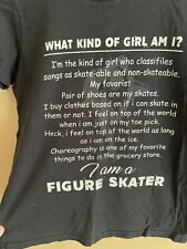 Camiseta de patinaje artístico negra talla 12 niñas segunda mano  Embacar hacia Mexico