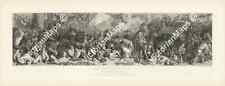 Cartel de arte de la muerte de Nelson Trafalgar Battle estampado antiguo Sharpe Maclise 1875 segunda mano  Embacar hacia Argentina
