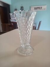 Diamond Tip Glass Flower Vase 8 In Tall for sale  Shipping to South Africa