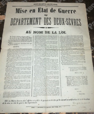 Affiche guerre 1870 d'occasion  Gençay