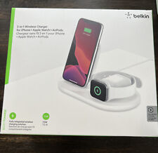 Used, Belkin Boost up 3-in-1 Wireless Charging Dock iPhone/Apple Watch White OPEN NEW for sale  Shipping to South Africa