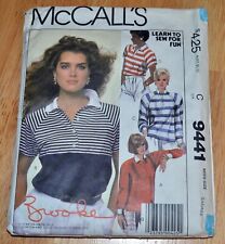 Used, Vintage McCalls Sewing Pattern #9441 Brooke Shields Misses' Tops Size Small 1985 for sale  Shipping to South Africa