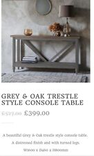 Oak console trestle for sale  SALE