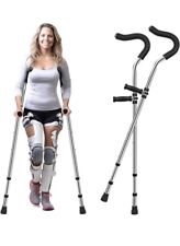 Ergonomic Underarm Crutches (1 Pair),Spring Shock Absorber Universal Crutch for sale  Shipping to South Africa