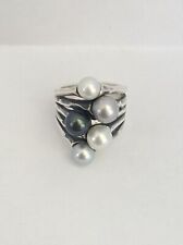 RETIRED James Avery Sterling Silver 925 Burgeon Pearl Ring SIZE 5.5 for sale  Dripping Springs