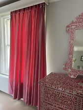 Used, BESPOKE LINEN DESIGNER SHOW HOME PINK BEADED FLORAL CURTAINS FRENCH GOBLET PLEAT for sale  Shipping to South Africa