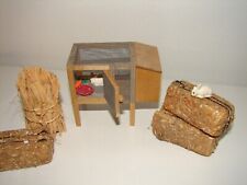 Lot of Dollhouse Garden Accessories~ Rabbit Hutch Set Artist Signed Bill Birkel for sale  Shipping to United Kingdom