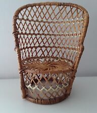 Vintage wicker peacock for sale  BOLTON