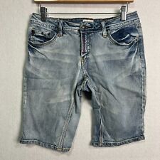 Shorts jeans vintage sem limites ajuste elástico azul sólido meninas jovens tamanho 11 comprar usado  Enviando para Brazil