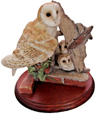 Usado, Border Fine Art BARN OWL FAMILY, assinado, figura/modelo 17x17cm, resina + base © 1993 comprar usado  Enviando para Brazil