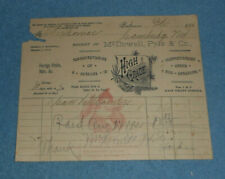 1905 McDowell, Pyle & Co Confeitaria Bolos Crackers Etc Baltimore MD Billhead comprar usado  Enviando para Brazil
