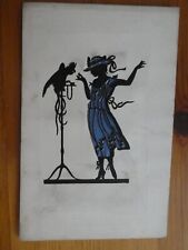 Vintage silhouette postcard for sale  LINCOLN