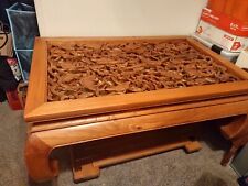 teak table hand carved for sale  Bakersfield