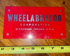 Placa de equipo vintage Wheelabrator Corporation segunda mano  Embacar hacia Argentina