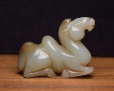 70g Chinese Natural Hetian Jade Hand-carved auspicious camel statue Pendant, used for sale  Florissant