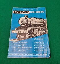 WRENN Model Railway OO/HO Gauge Steam Locomotives Instruction Manual, used for sale  Shipping to South Africa