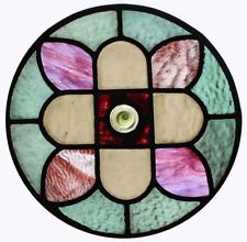 Rare Amazing Victorian English Antique Stained Glass Roundel Window for sale  Shipping to Canada