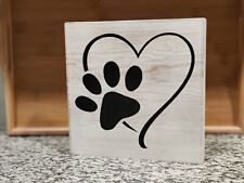 Dog paw heart for sale  Monument