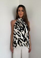 Brand New Monsoon Sleeveless Halter Neck Animal Print Top Blouse Size 8-18 for sale  Shipping to South Africa