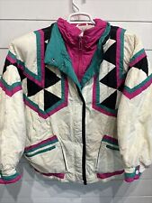 Vintage Fleet Street Retro Color Wave Ski Snowboard Jacket Coat Womens Medium for sale  Shipping to South Africa