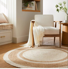 Rug 100% Natural Jute Braided Reversible Round Rugs Living Modern Area Carpet for sale  Shipping to South Africa